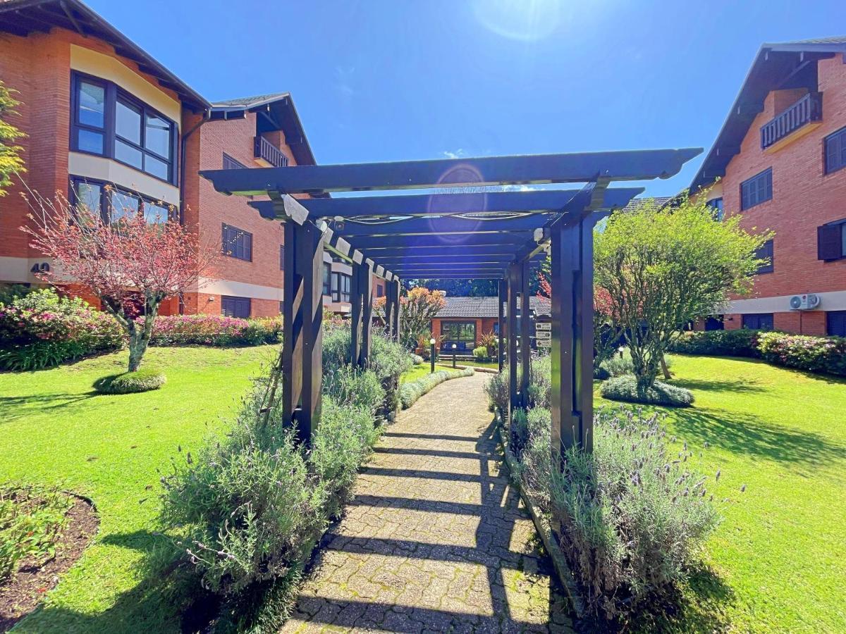 Aconchegante Apto 3 Dorm. Com Piscina Aquecida Gramado Dış mekan fotoğraf
